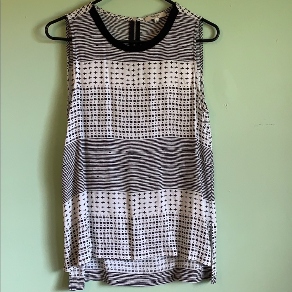 Madewell sleeveless printed blouse